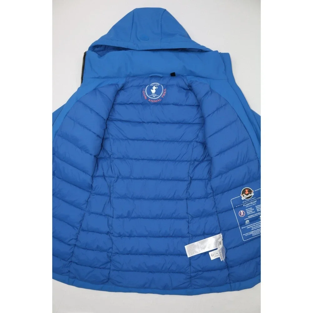 Save The Duck Womens Lexy17 Lila Plumtech Mid Jacket Blue Black Sz XS HeatRetain - Picture 13 of 16